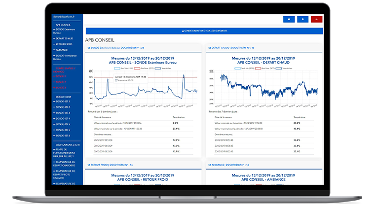 solution DOCOTHERM aperçu de l'application